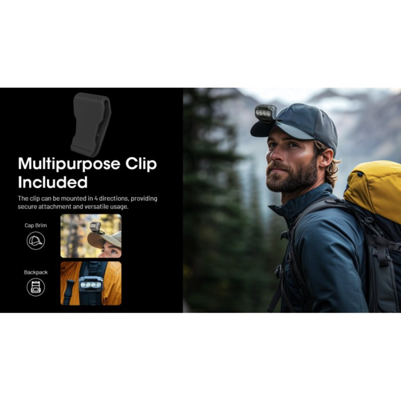 Nitecore HA23 UHE MCT 600L Headlamp + 3xAAA Alkaline Batteries