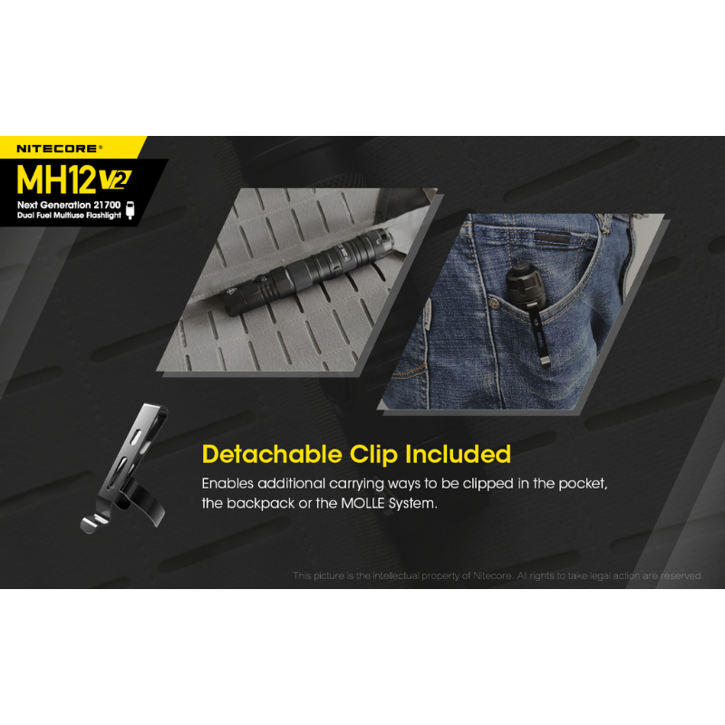 Nitecore MH12 V2 CREE XP-L2 V6 LED 1200L Rechargeable Flashlight