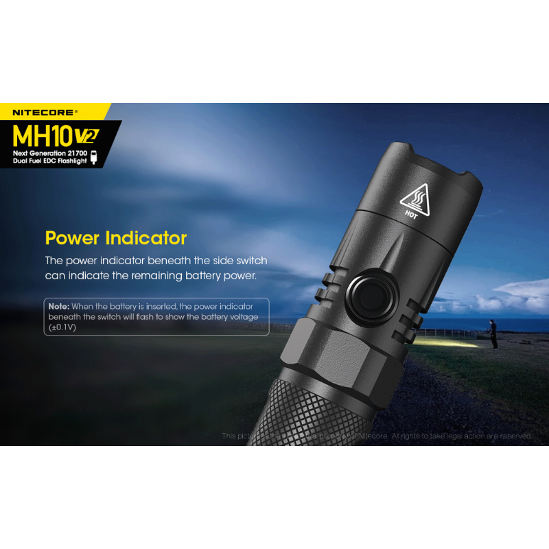 Nitecore MH10 V2 Rechargeable CREE XP-L2 V6 LED 1200L Flashlight w Battery