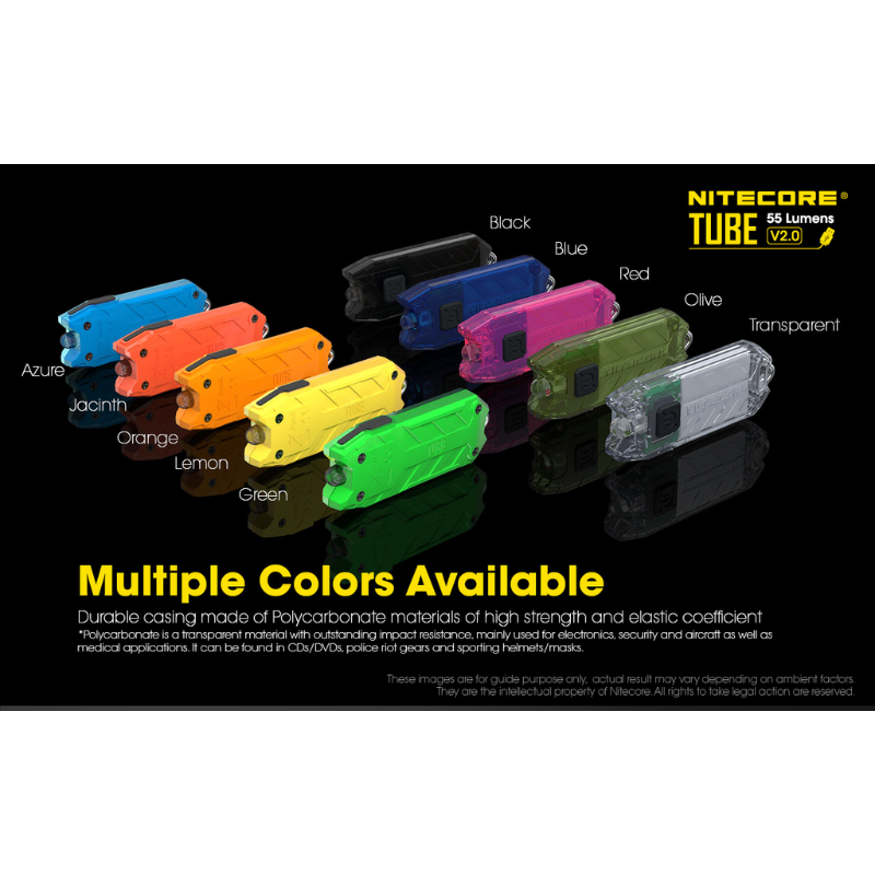 Nitecore TUBE V2.0 LED Keychain 55L Rechargeable Flashlight