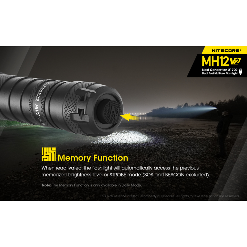 Nitecore MH12 V2 CREE XP-L2 V6 LED 1200L Rechargeable Flashlight