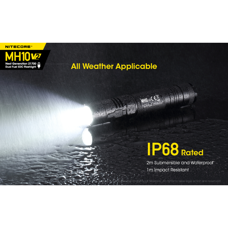 Nitecore MH10 V2 Rechargeable CREE XP-L2 V6 LED 1200L Flashlight w Battery