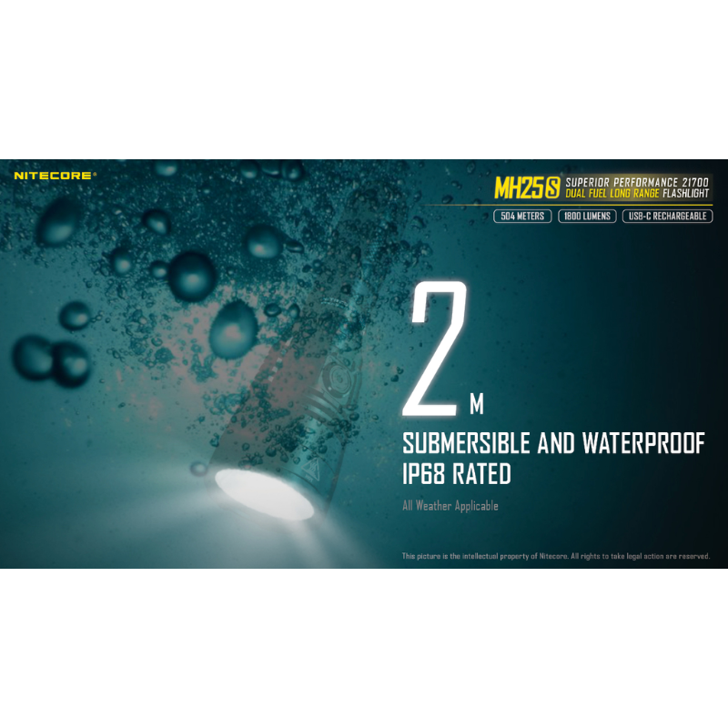 Nitecore MH25S Luminus SST-40-W LED USB Rechargeable 1800L LED Flashlight