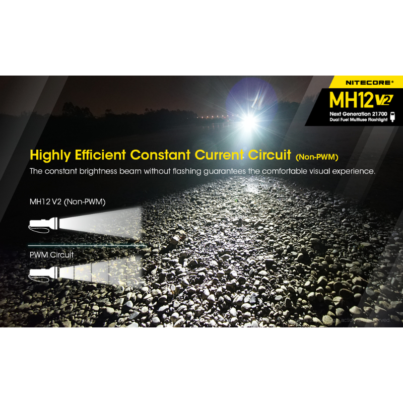 Nitecore MH12 V2 CREE XP-L2 V6 LED 1200L Rechargeable Flashlight