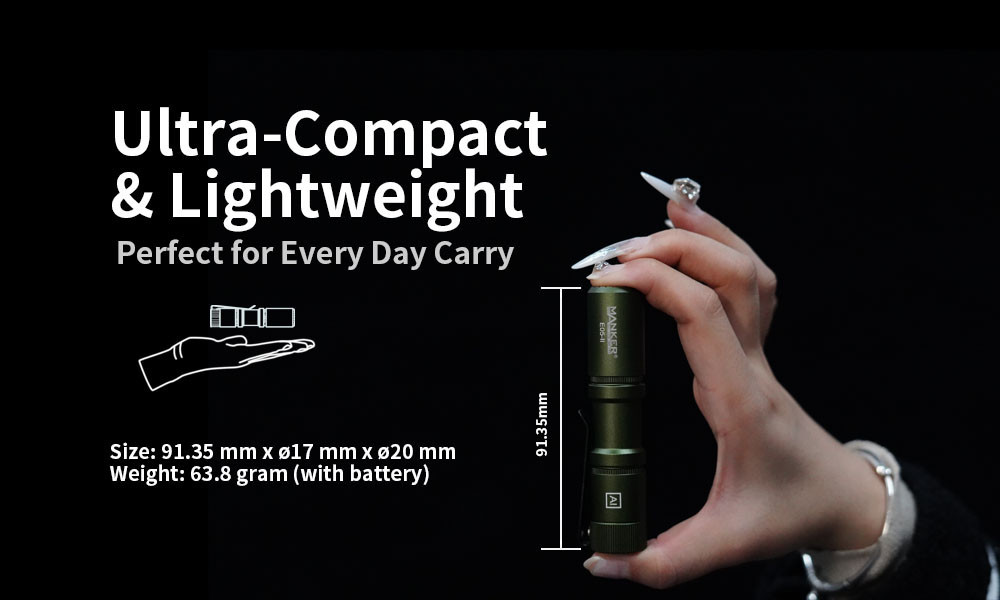 Manker E05 II Rechargeable EDC Flashlight 1300 Lumens