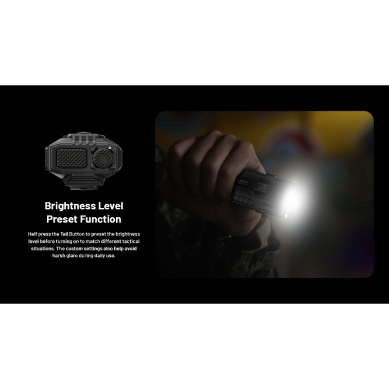 Nitecore EDC37 NiteLab UHi 20 MAX LED 8000 Lumens High Performance EDC USB Rechargeable Flashlight