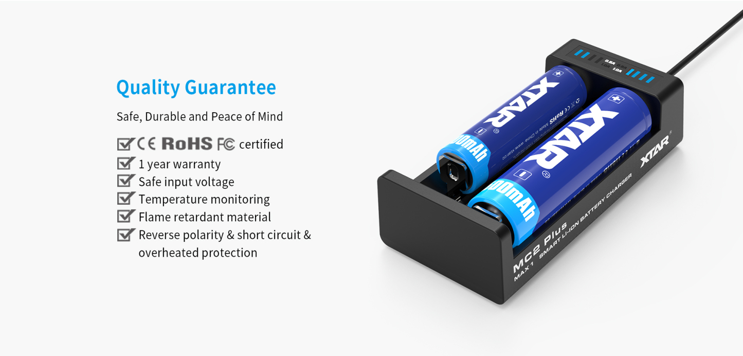Xtar MC2 Plus USB Battery Charger