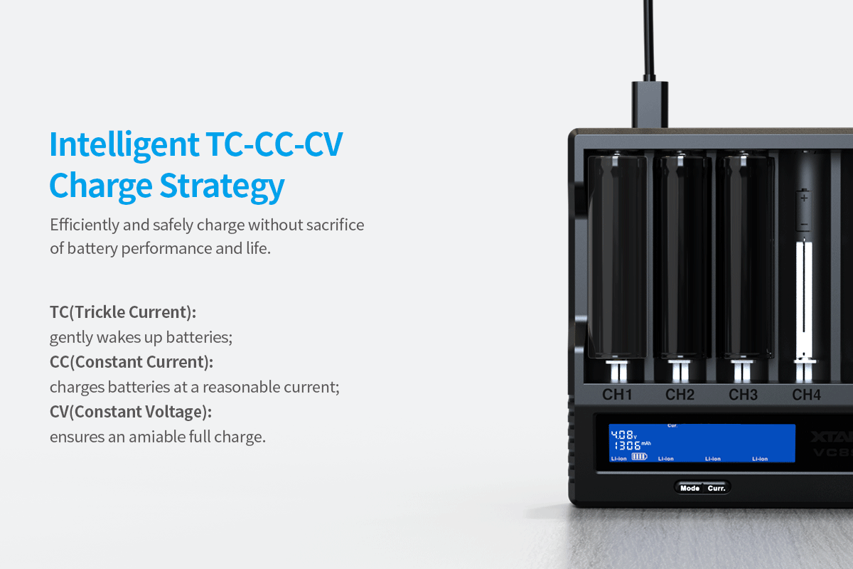 XTAR VC8S Intelligent 8-Slot Li-ion & Ni-MH Battery Charger