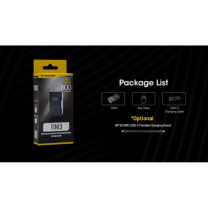 Nitecore TINI 3 (Forest Grey) 600L Rechargeable Keychain Flashlight