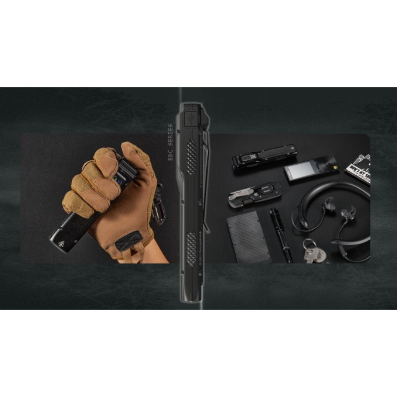 Nitecore EDC25 2x NiteLab UHi 20 LED 3000L CW Rechargeable Flashlight