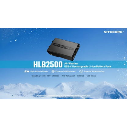 Nitecore HLB2500 2500mAh Li-ion Rechargeable Battery for Nitecore HA27 UHE & HA29 UHE