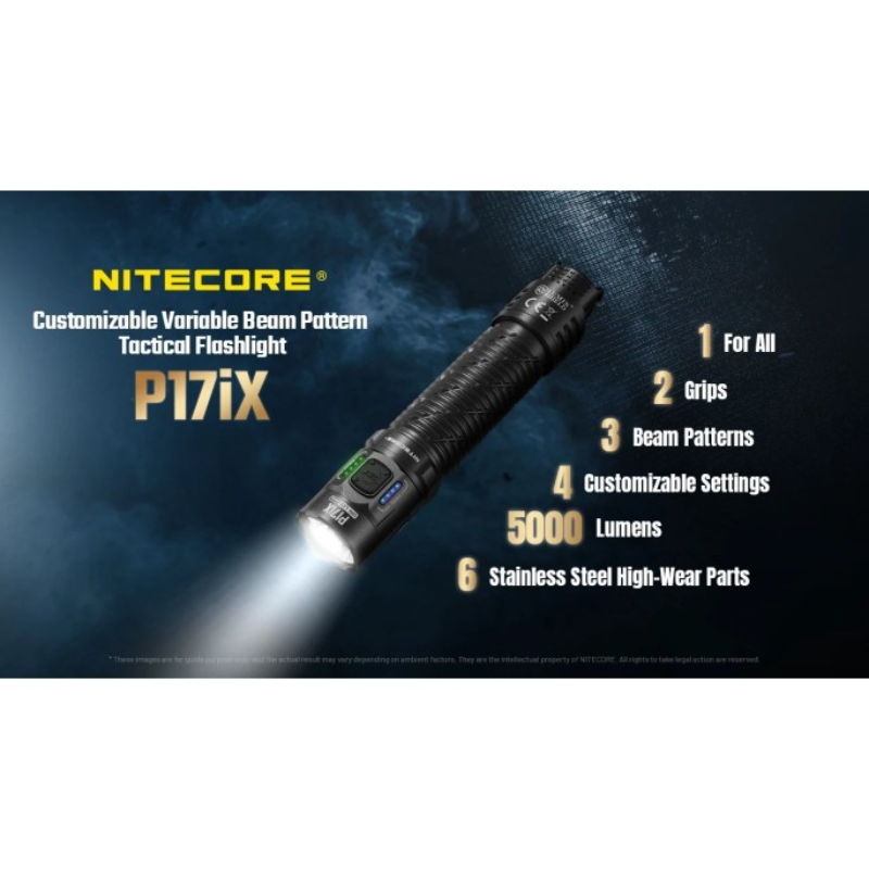 Nitecore P17iX 4xNiteLab M515S LEDs 5000L Rechargeable Flashlight