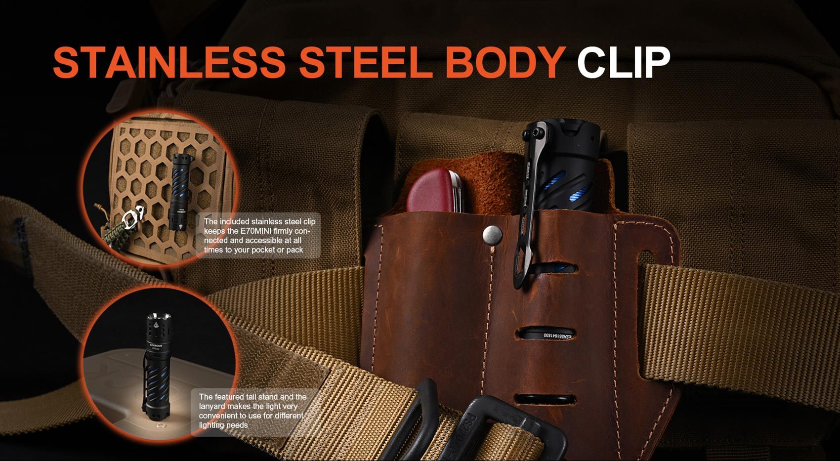 Acebeam E70 Mini 2000 Lumens EDC Flashlight