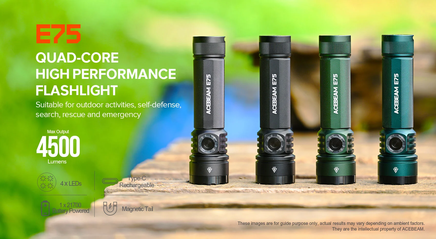 Acebeam E75 4500 Lumens EDC Flashlight