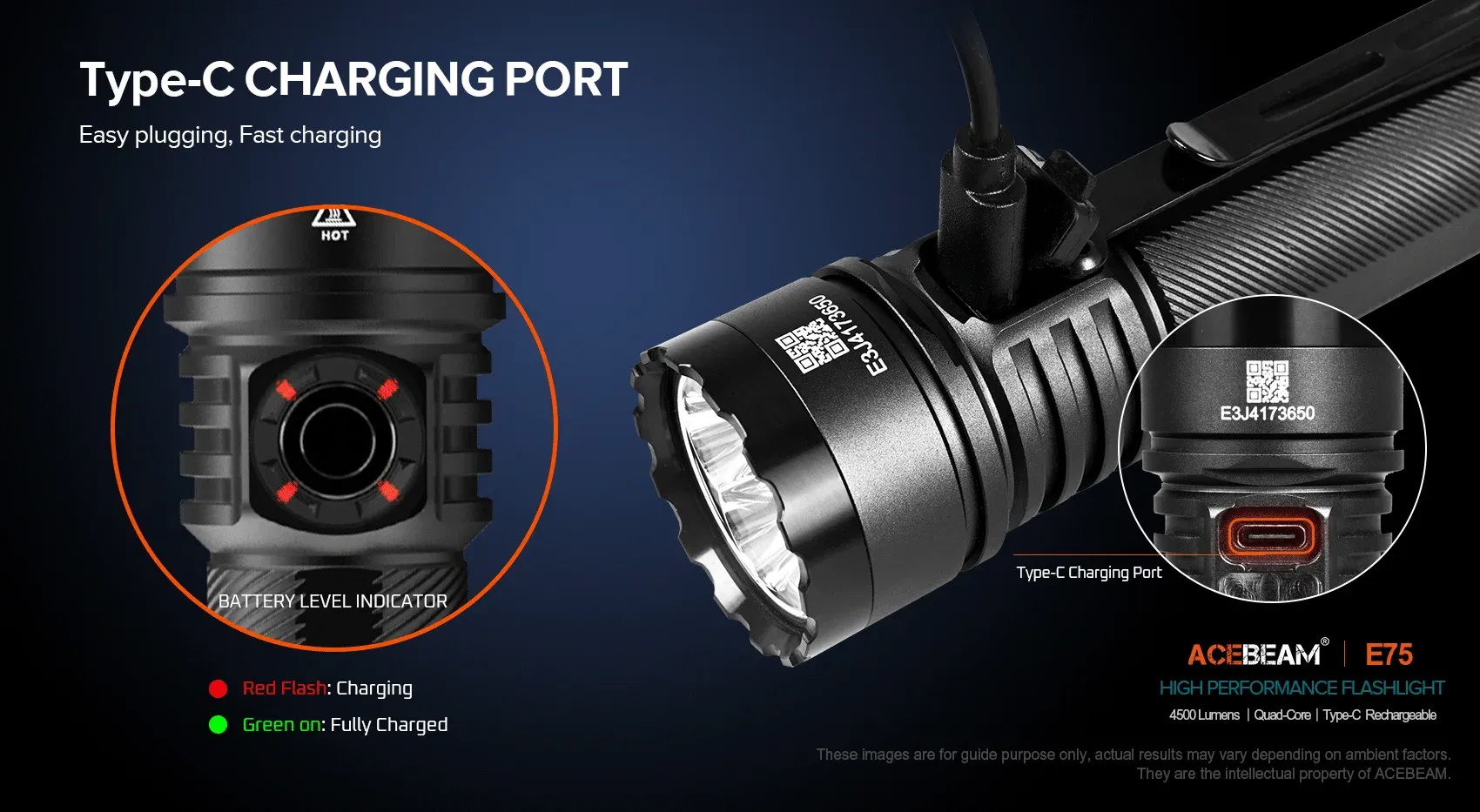 Acebeam E75 4500 Lumens EDC Flashlight