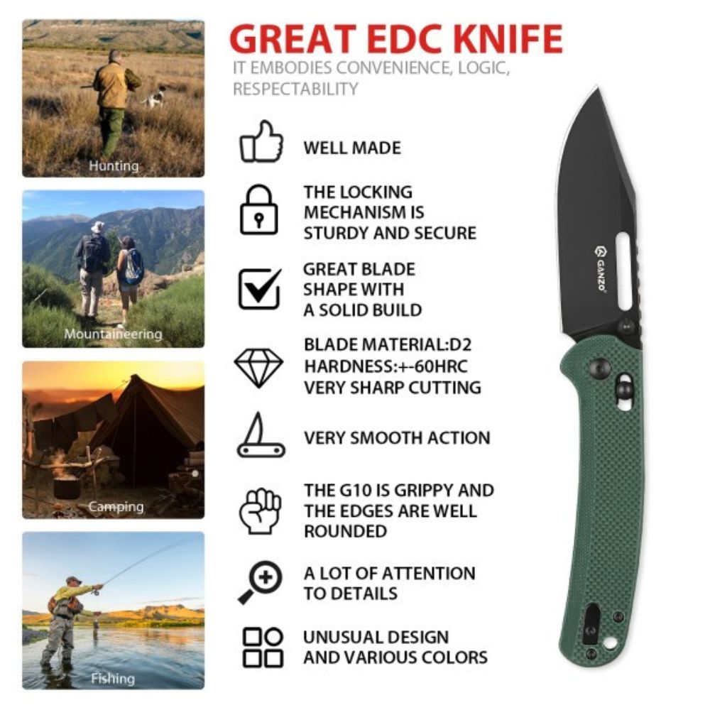 Ganzo G768PT G10 Folding Knife