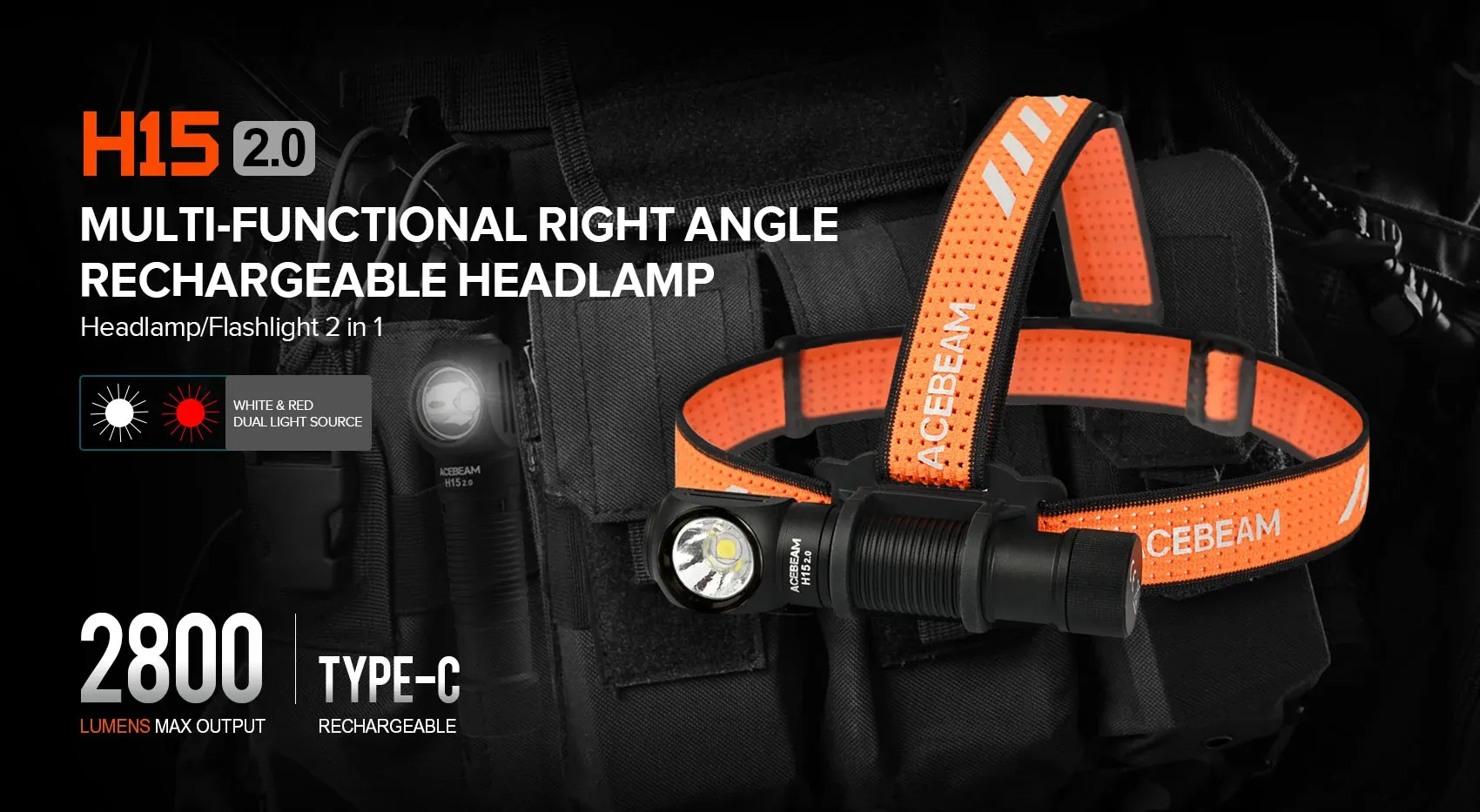 Acebeam H15 2.0 2800 Lumens Headlamp