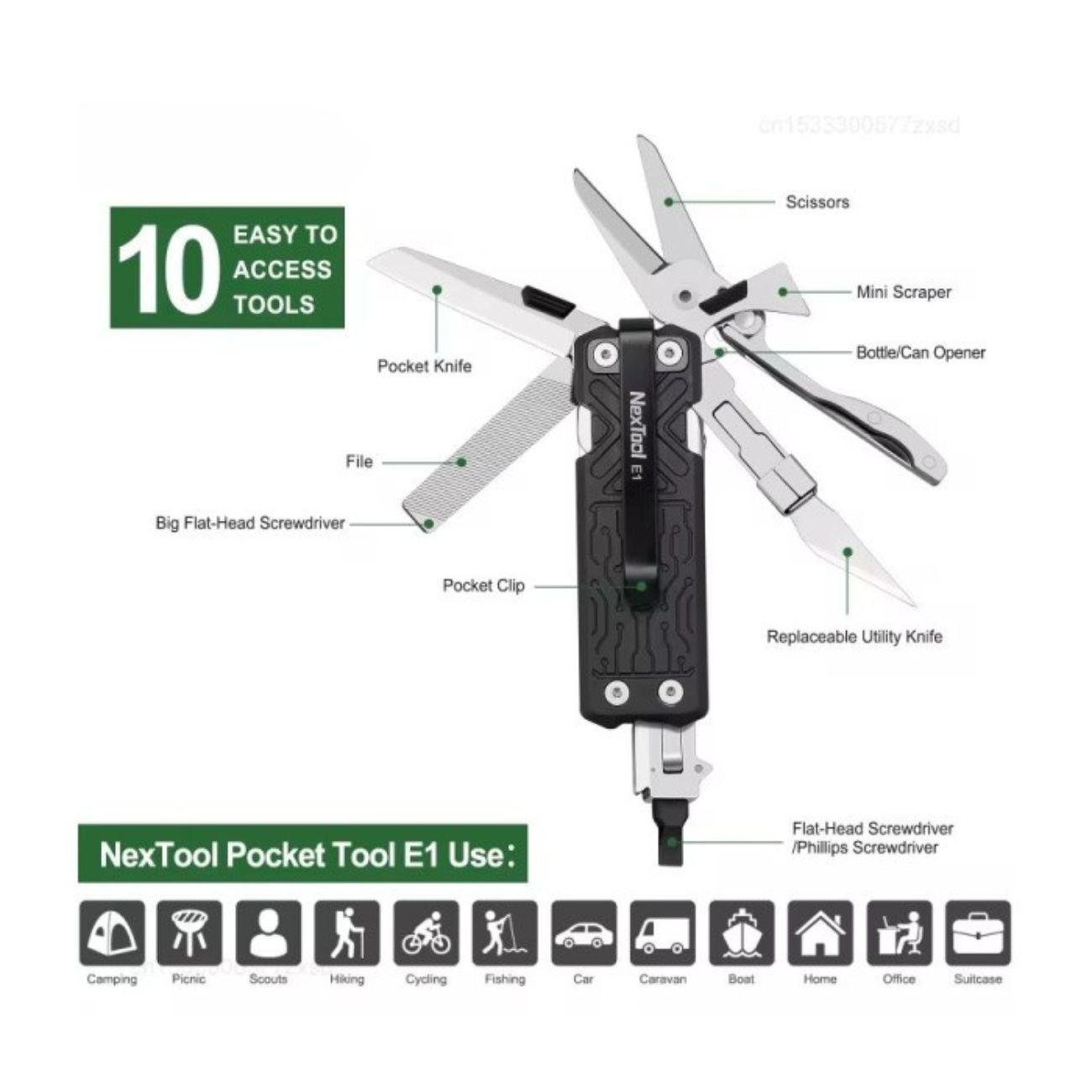 Nextool E1 10 in 1 EDC Mini Tools NE20287A 