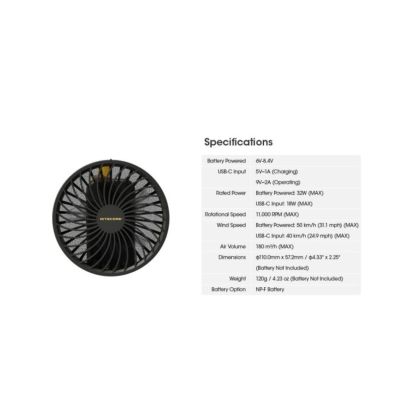 Nitecore CW10 CineWind Portable Fan