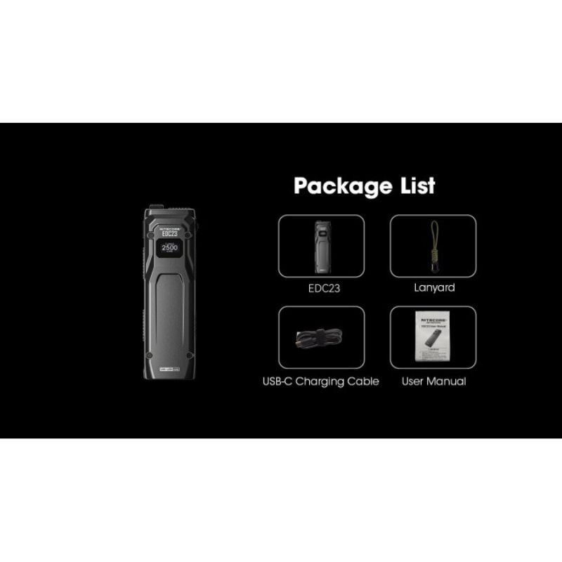 Nitecore EDC23 NiteLab UHi 2500 Lumen Flashlight