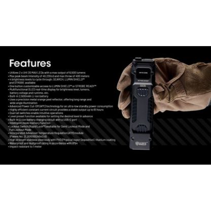 Nitecore EDC29 NiteLab UHi2 6500 Lumen Flashlight
