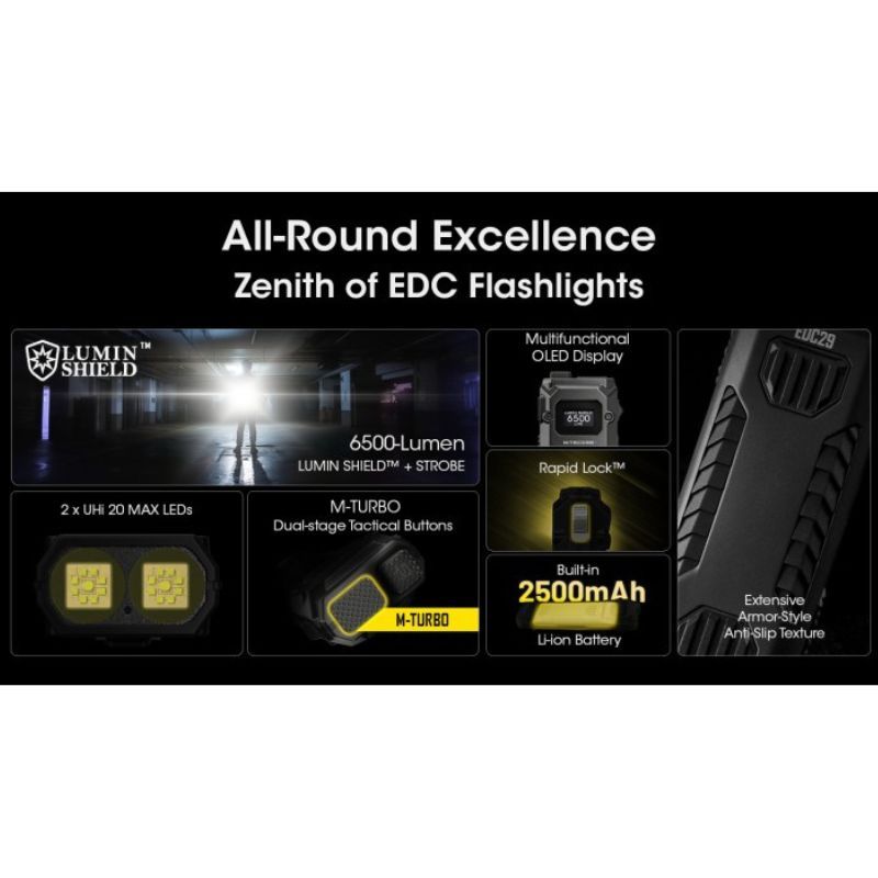 Nitecore EDC29 NiteLab UHi2 6500 Lumen Flashlight