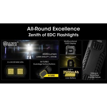 Nitecore EDC29 NiteLab UHi2 6500 Lumen Flashlight