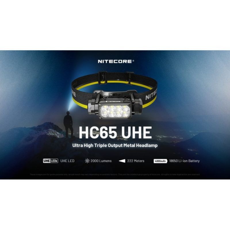 Nitecore HC65 UHE 8x NiteLab UHE LED 2000 Lumens Headlamp