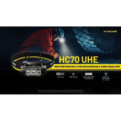 Nitecore HC70 6x NiteLab UHE LED 1600 Lumens Headlamp