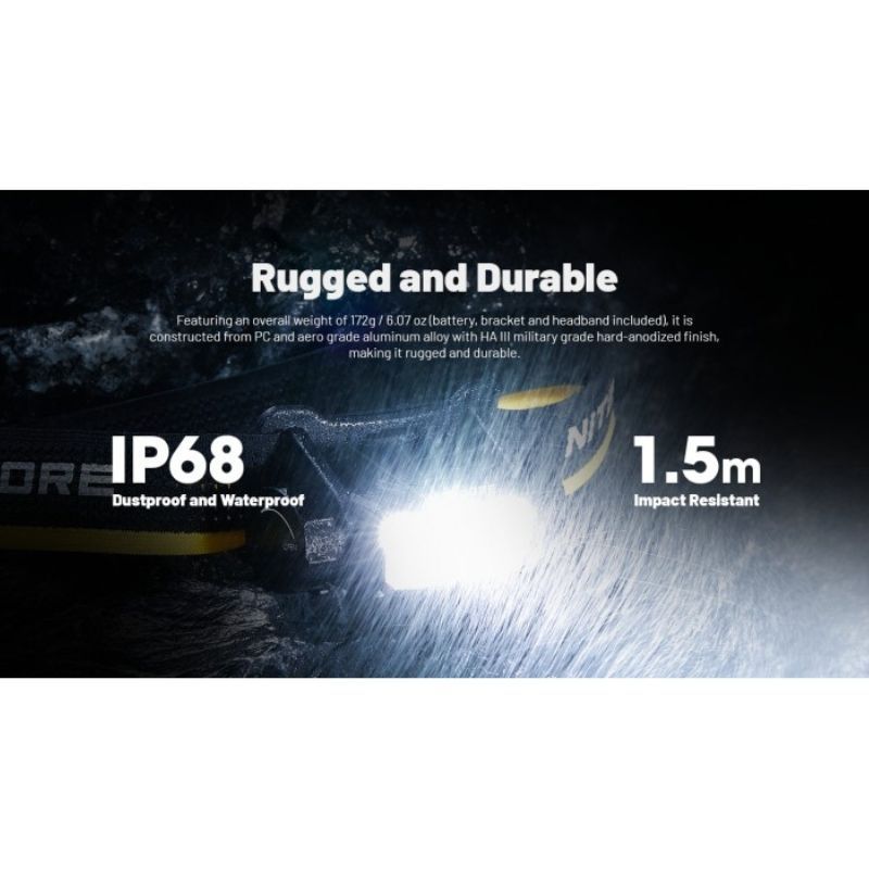 Nitecore HC70 6x NiteLab UHE LED 1600 Lumens Headlamp