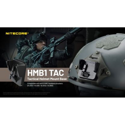 Nitecore HMB1 Tactical Helmet NVG Mount Base for HLB20 / HLB30/ HLB40 / HLB50