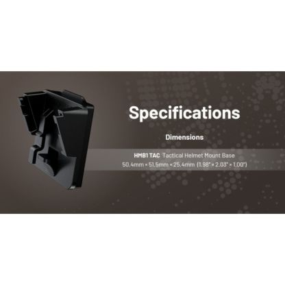 Nitecore HMB1 Tactical Helmet NVG Mount Base for HLB20 / HLB30/ HLB40 / HLB50