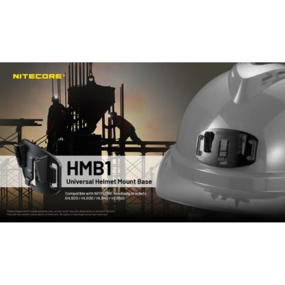 Nitecore HMB1 Universal Helmet NVG Mount Base for HLB20 / HLB30/ HLB40 / HLB50