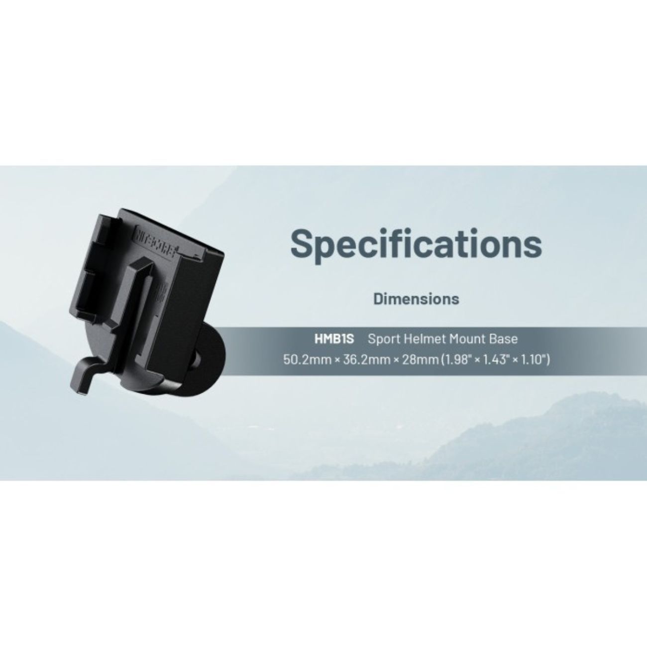 Nitecore HMB1S Sport Helmet GoPro Mount for HLB20 / HLB30 / HLB40 / HLB50