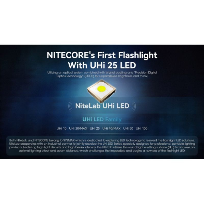 Nitecore MT1A Pro NiteLab UHi 25 800 Lumen Flashlight
