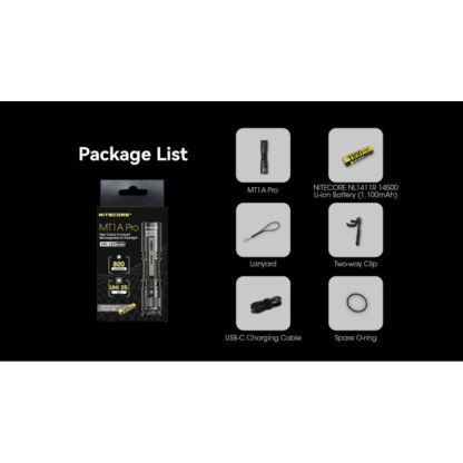 Nitecore MT1A Pro NiteLab UHi 25 800 Lumen Flashlight