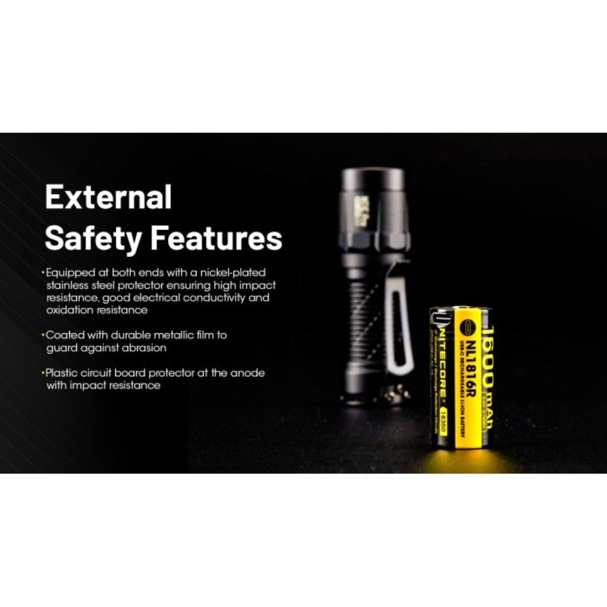 Nitecore NL1816R 1500mAh for MT1C Rechargable Battery