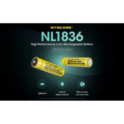 Nitecore NL1836 186500 3600mAh Battery