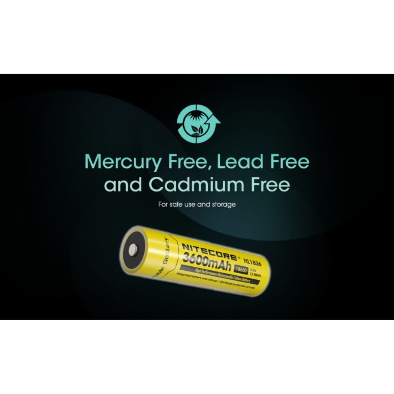 Nitecore NL1836 186500 3600mAh Battery