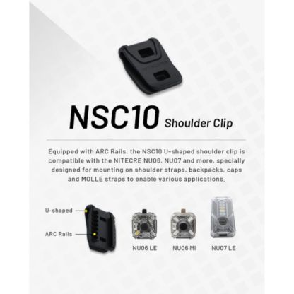 Nitecore NSC10 Shoulder Clip for NU06/NU07 and EMR05/EMR06