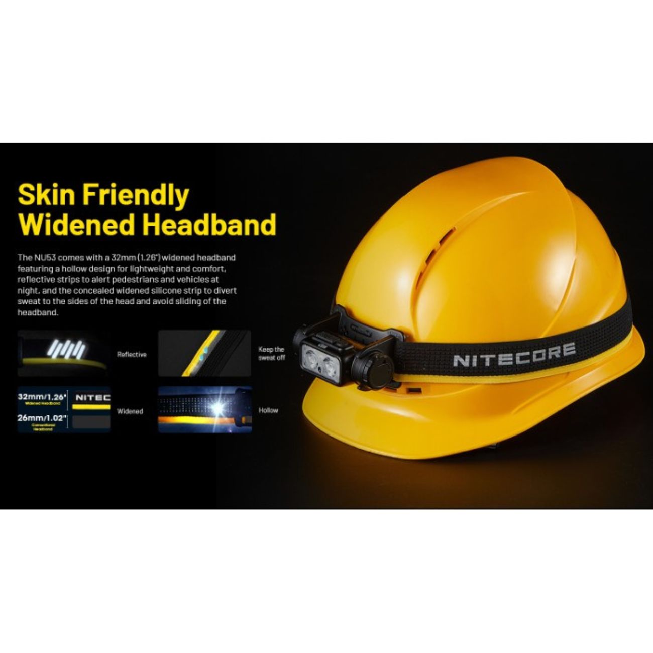 Nitecore NU53 1800 Lumen Spotlight + Floodlight Headlamp