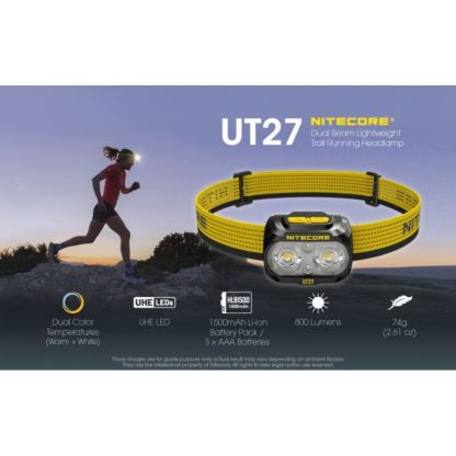 Nitecore UT27 White/Red Light 800 Lumen Rechargable Headlamp (Pro Package)
