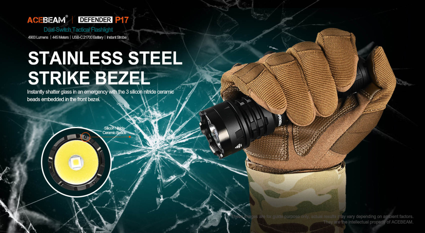Acebeam Defender P17 4900 Lumens Tactical Flashlight