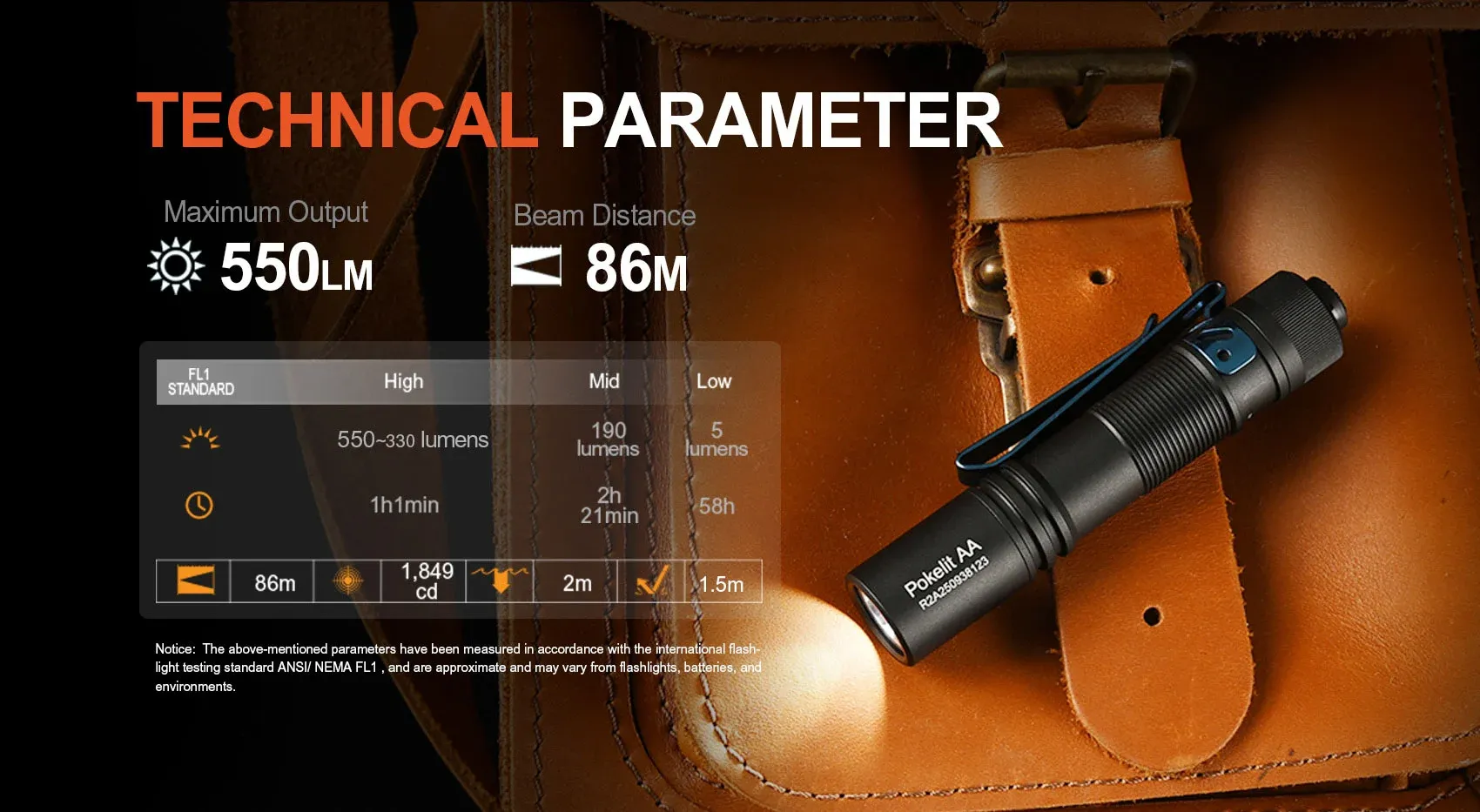 Acebeam Pokelit AA 550 Lumens EDC Flashlight