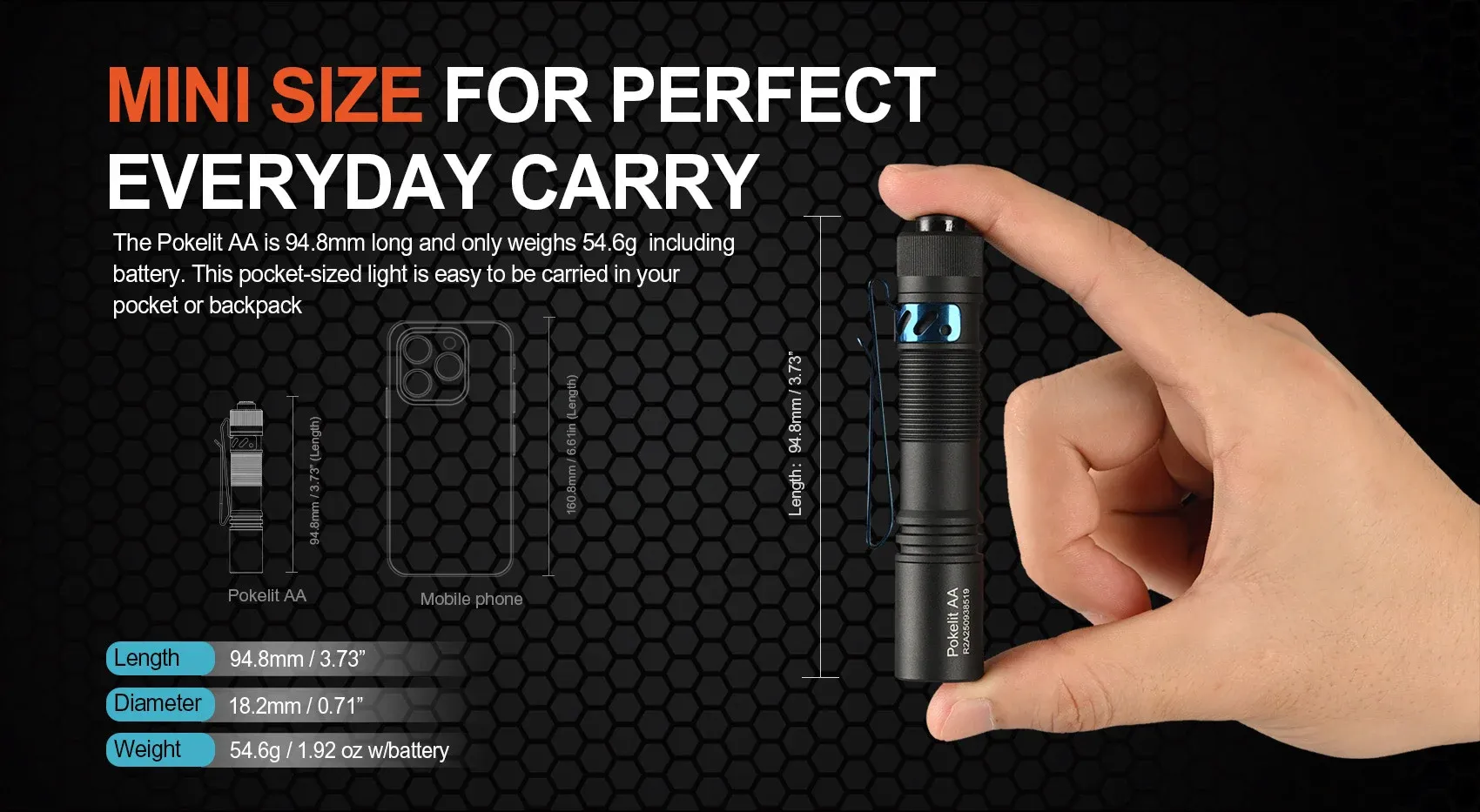 Acebeam Pokelit AA 550 Lumens EDC Flashlight