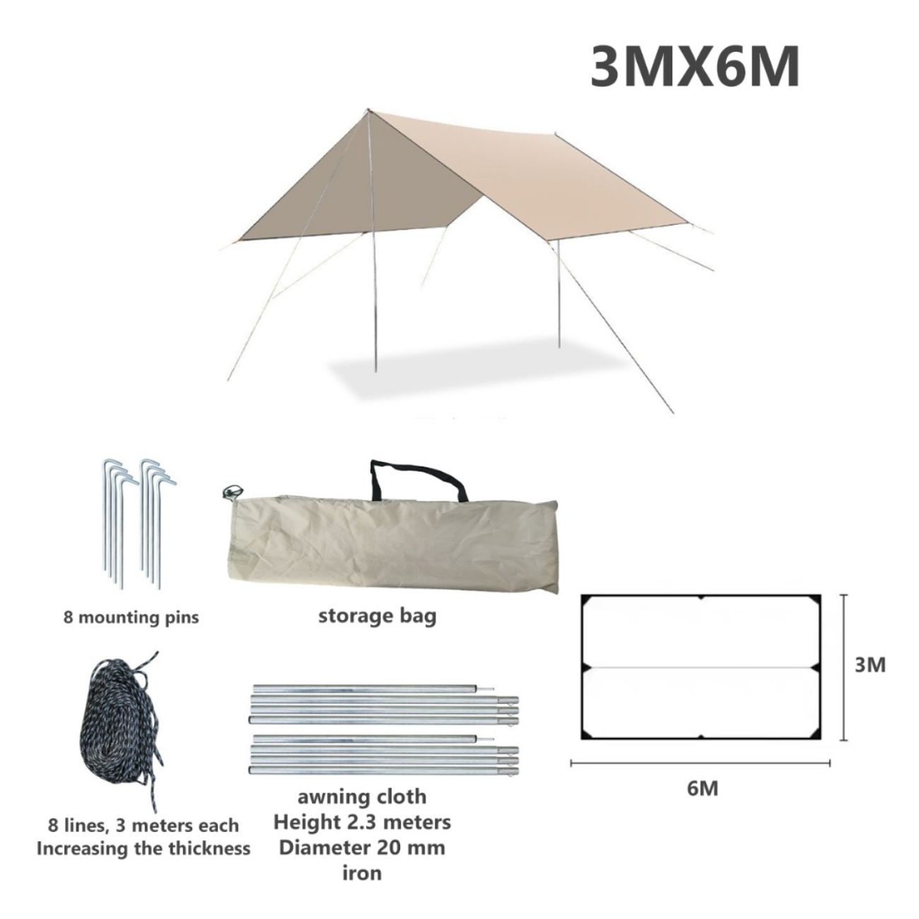 RNR 3 x 6 with Tent Pole Flysheet