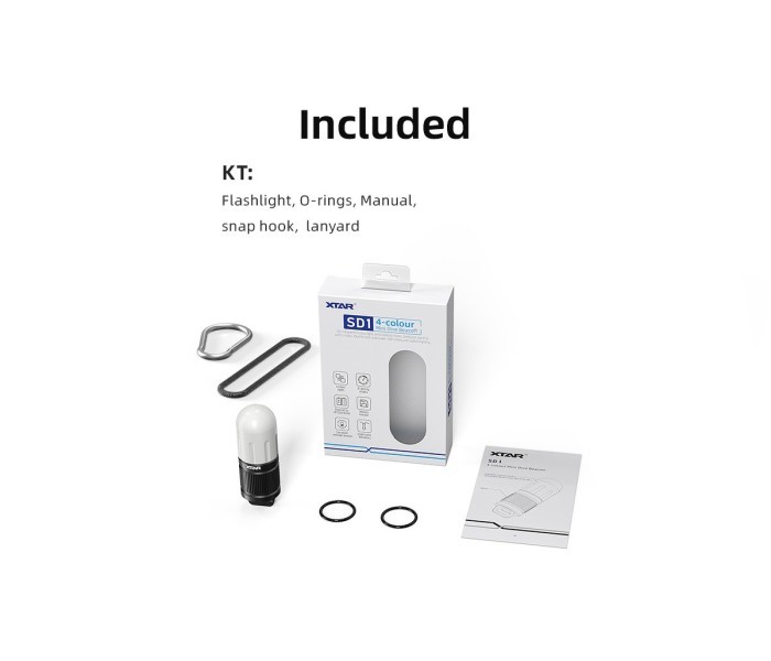 XTAR SD1 RGBW 4-Colour Mini Dive Beacon