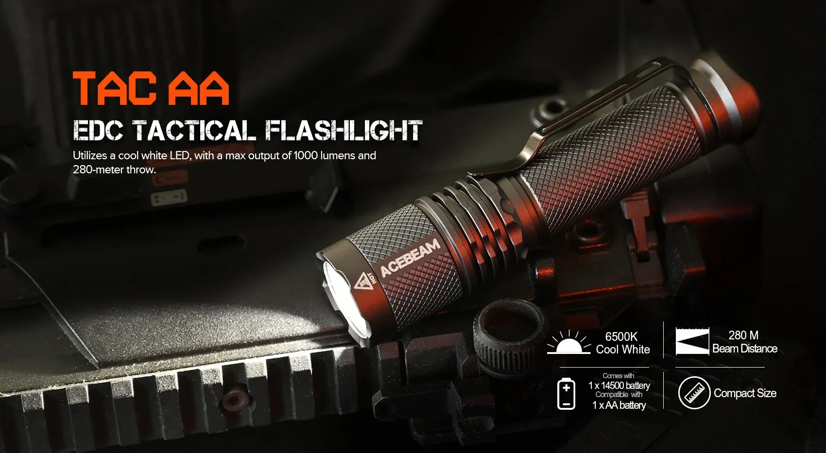 Acebeam TAC AA 750 Lumens EDC Flashlight