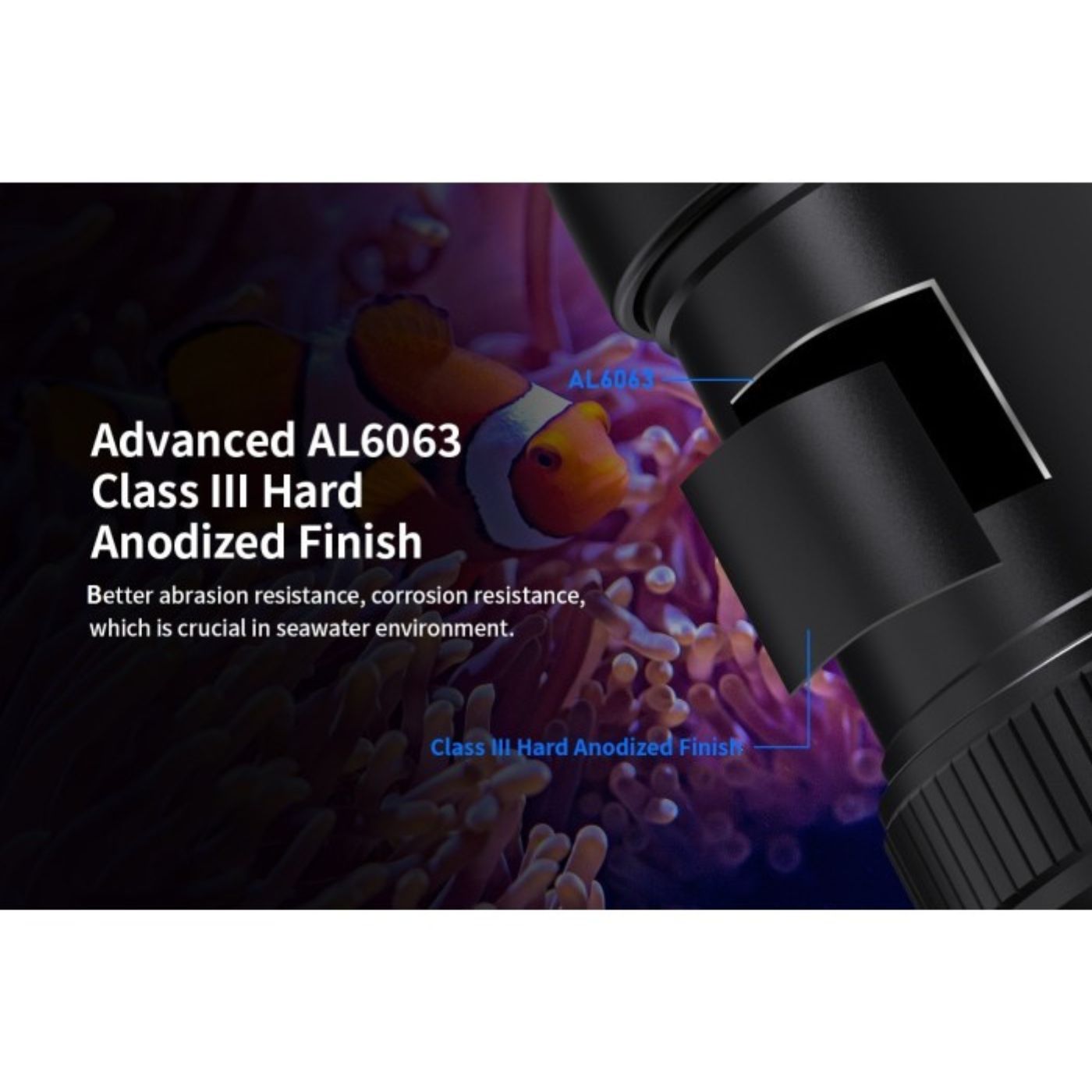 XTAR D30 100m Underwater Photography Diving 6000 Lumen Flashlight