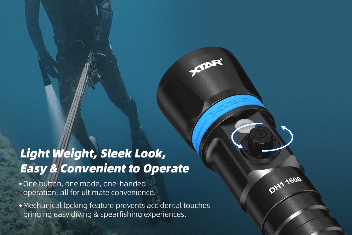 XTAR Hunter DH1 1600 Lumens Diving Flashlight